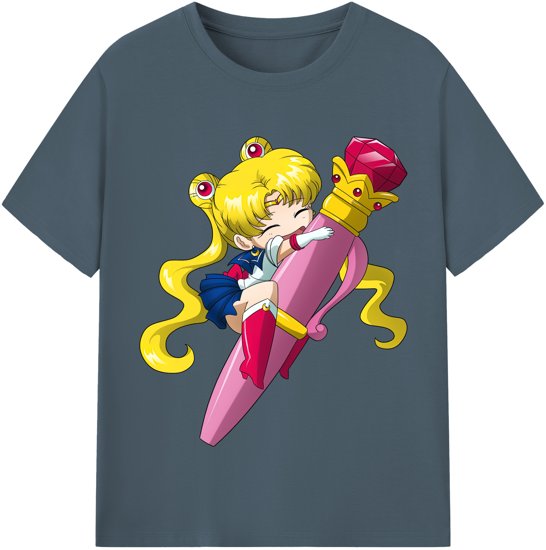 （画像用） 美少女戦士セーラームーン 月野 うさぎ つきの うさぎ Sailor Moon Tsukino Usagi 綿100％半袖Tシャツ（フロントプリント）